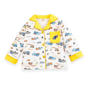 Yellow Dumper Truck soft Cotton Kids Nightsuit - 1 - 2 Years Nightsuits