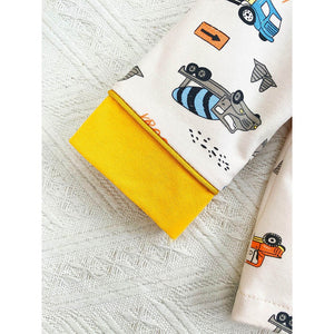 Yellow Dumper Truck soft Cotton Kids Nightsuit - 1 - 2 Years Nightsuits