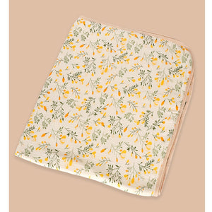 Yellow Flower muslin cotton blanket with 2 matching Napkins for Newborn & Infants - Bedding