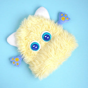 Yellow Furry Monster 3d style Winter Cap/Beanie for Kids - Winter Wear