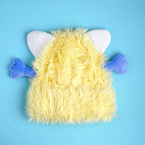 Yellow Furry Monster 3d style Winter Cap/Beanie for Kids - Winter Wear