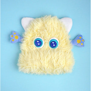 Yellow Furry Monster 3d style Winter Cap/Beanie for Kids - Winter Wear