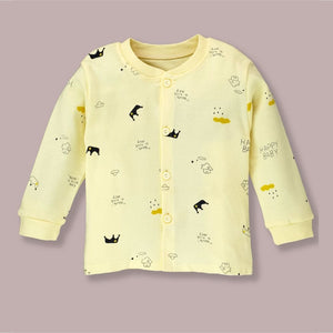 Yellow Happy Baby Full sleeves tops & pants set Unisex Kids Wear - 9 - 12 months Kids Clothing