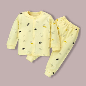 Yellow Happy Baby Full sleeves tops & pants set Unisex Kids Wear - 9 - 12 months Kids Clothing