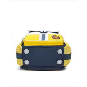 Yellow & Navy 3 stripes Ergonomic School Backpack for Kids - Little Surprise BoxYellow & Navy 3 stripes Ergonomic School Backpack for Kids