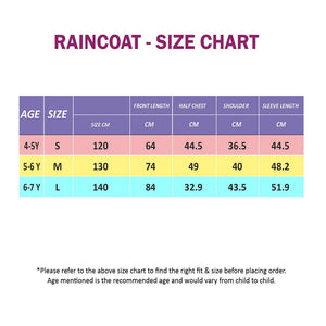 Yellow Robot Knee Length Raincoat for kids - 4 - 5 Years Monsoon Wear