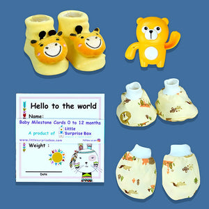 Yellow Sunshine Wooden Baby Shower Box ( Gender Neutral) 0 - 12 Months - Baby Gifting
