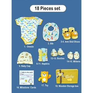 Yellow Sunshine Wooden Baby Shower Box ( Gender Neutral) 0 - 12 Months - Baby Gifting