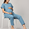 You Do Blue Maternity and Nursing Sweatshirt Co-Ord Set - MWW-SD-BLUC-S
