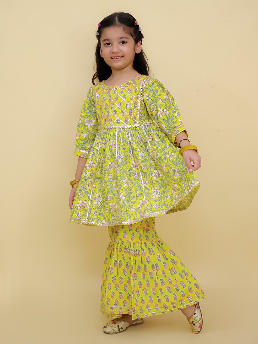Zarahaat Girls Anarkali Kurta Sharara Set - KES - SC - MSKGA - 0 - 6