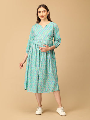 ZigZag Zest Maternity and Nursing Dress - DRS - SK - ZGZST - S