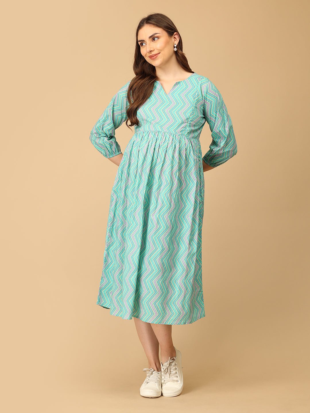 ZigZag Zest Maternity and Nursing Dress - DRS - SK - ZGZST - S