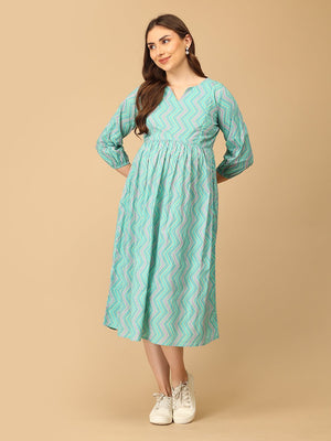 ZigZag Zest Maternity and Nursing Dress - DRS - SK - ZGZST - S