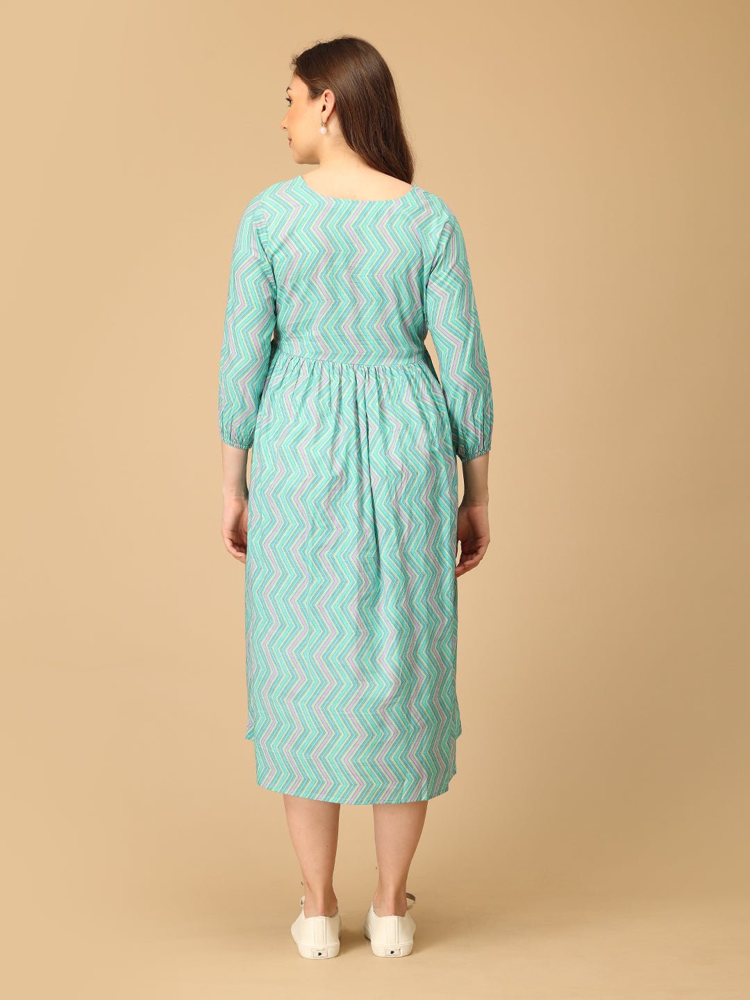 ZigZag Zest Maternity and Nursing Dress - DRS - SK - ZGZST - S