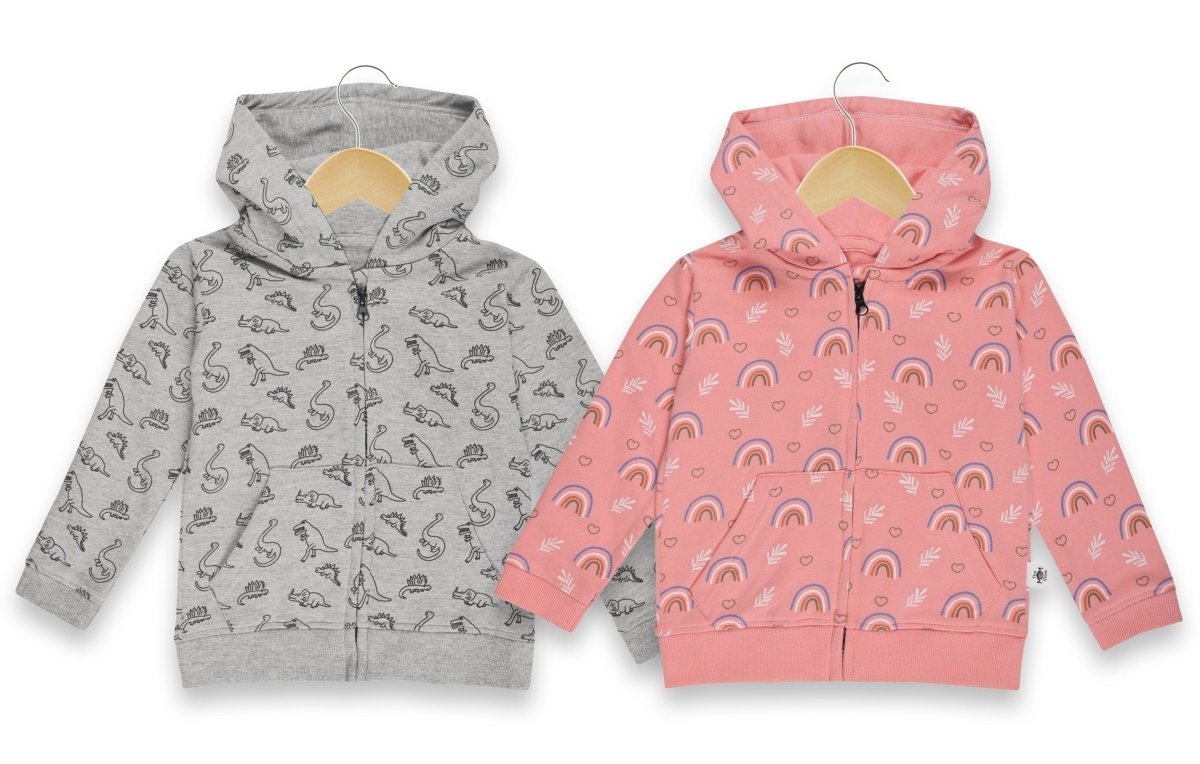 Zipper Jacket Combo of 2- Dino Tales and Rainbow Land - ZPJK2-DTRL-0-6