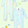Baby Zipper Romper Combo Of 2: Elephantastic- Happy Cloud