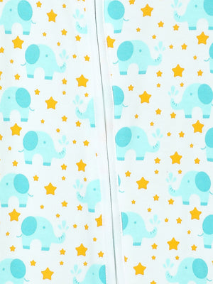 Baby Zipper Romper Combo Of 2: Elephantastic- Happy Cloud