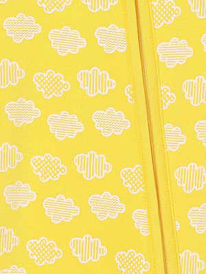 Zipper Romper Combo of 2: Rosy Hearts and Buttercream Clouds Zipper Romper - ROM2 - ZP - RSHBC - PM