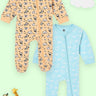 Zipper Romper Combo of 2: Rusty Jungle and Sky Drift Zipper Romper - ROM2 - ZP - RSJSD - PM