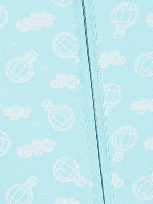 Zipper Romper Combo of 2: Sky Drift and Buttercream Clouds Zipper Romper - ROM2 - ZP - SDRBC - PM