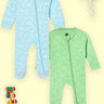 Zipper Romper Combo of 2: Sky Drift and Vroom Vroom Infant Zipper Romper - ROM2 - ZP - SDVM - PM