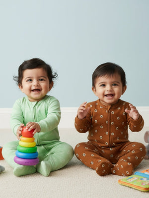 Zipper Romper Combo Of 2: Vroom Vroom - Beary Best - Preemie Baby Romper