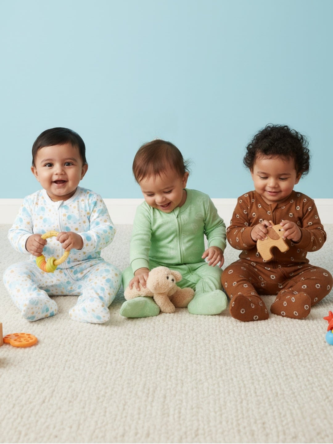 Zipper Romper Combo of 3: Beary Best - Vroom Vroom - Elephantastic - Preemie Baby Romper