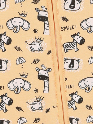 Zipper Romper Combo of 3: Buttercream Clouds, Sky Drift and Rusty Jungle Infant Zipper Romper - ROM3 - ZP - BCSRS - PM