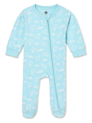Zipper Romper Combo of 3: Buttercream Clouds, Sky Drift and Rusty Jungle Infant Zipper Romper - ROM3 - ZP - BCSRS - PM