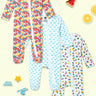 Baby Zipper Romper Combo of 3: Fruitilicious-Berry Bites-Happy Cloud