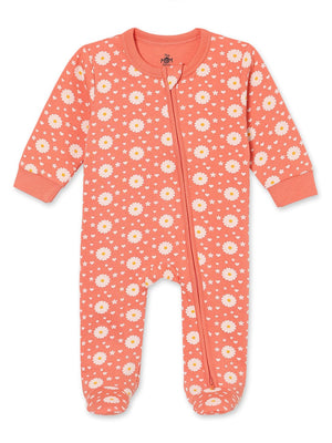 Zipper Romper Combo of 3: Lavender Twinkle, Coral Blossom and Rosy Hearts Infant Zipper Romper - ROM3 - ZP - LTCRH - PM