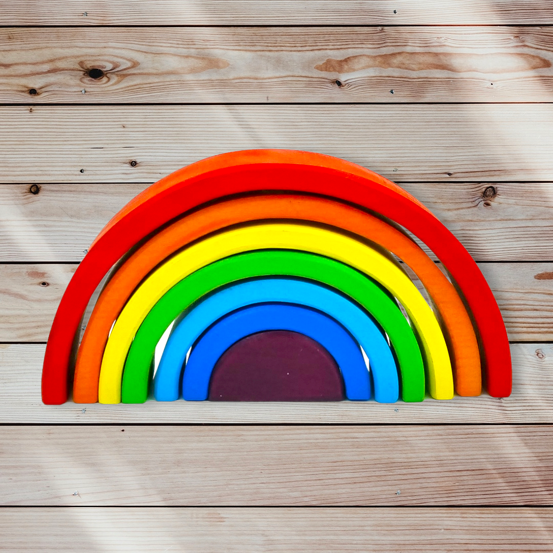 Earthy Tweens 7 Pcs Rainbow Bends & 5 Shapes Geometric Sorter