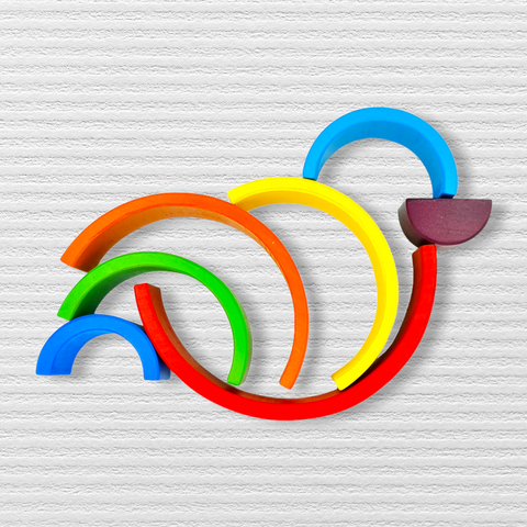 Earthy Tweens 7 Pcs Rainbow Bends & 5 Shapes Geometric Sorter