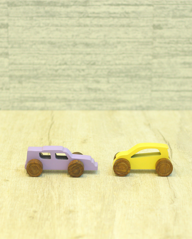 Earthy Tweens 7 Wooden Coloured Cars