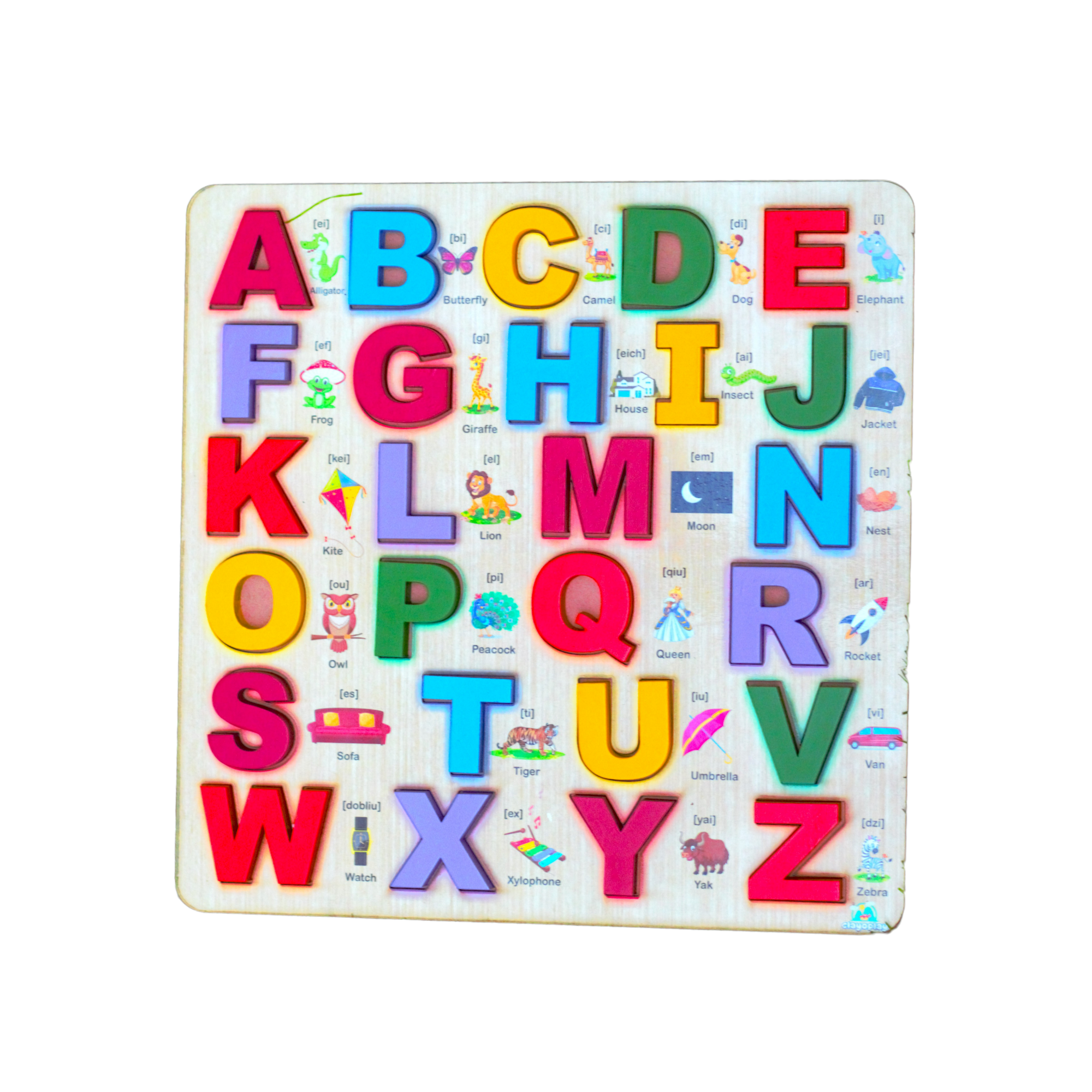 Earthy Tweens Capital Alphabet Wooden Board