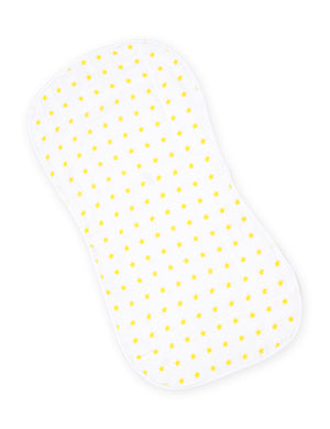 Yellow Star - Muslin Burp Cloth