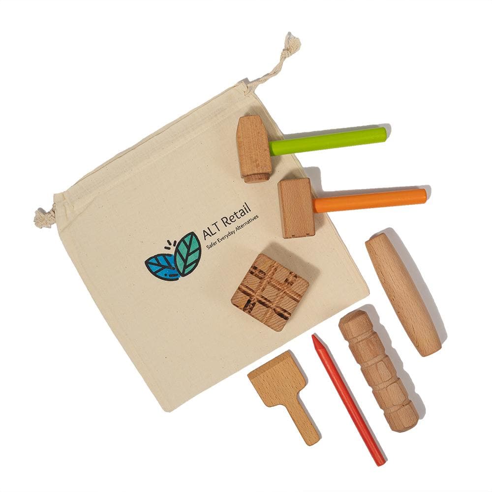 ALT Retail Wooden Stamping Kit for Play Dough - ARWSK