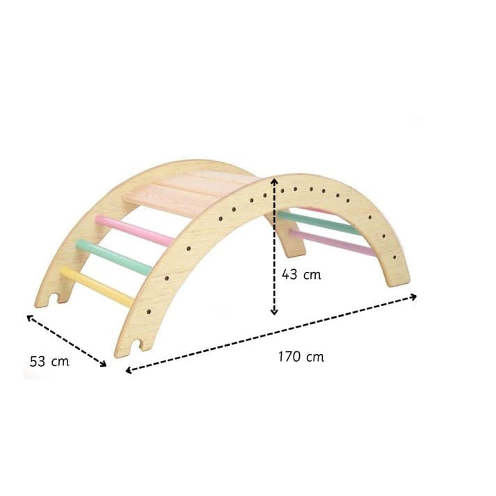 Ariro Toys Pikler Climbing Arch- Semi Colored - ARF007-SC
