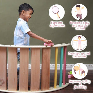 Ariro Toys Pikler Climbing Arch- Semi Colored - ARF007-SC