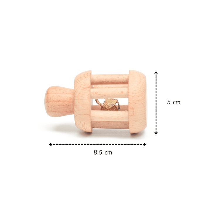 Ariro Toys Wooden Bell Rattle - ARR011