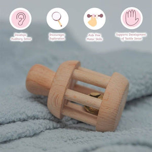 Ariro Toys Wooden Bell Rattle - ARR011