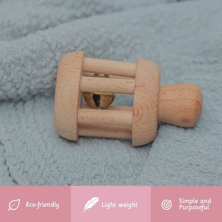 Ariro Toys Wooden Bell Rattle - ARR011