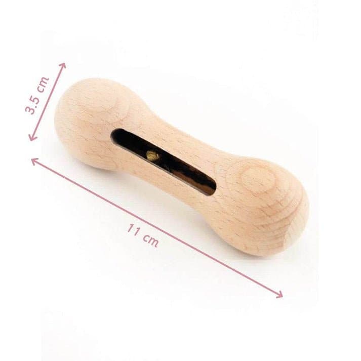 Ariro Toys Wooden rattle-Dumbbell with bell - ARR002