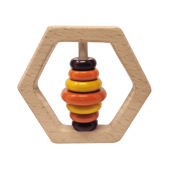 Ariro Toys Wooden rattle-Hexagon - ARR020