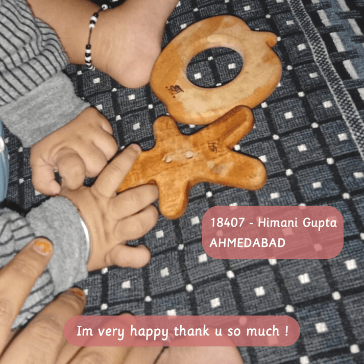 Ariro Toys Wooden Teethers- Apple and Gingerbread Man - ARTS009
