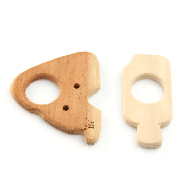 Ariro Toys Wooden Teethers- Cheese and Ice-Cream Stick - ARTS007