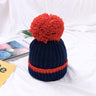 Baby Knitted Cap with Faux Fur - Blue - WNCP-FURBL-6-3Y