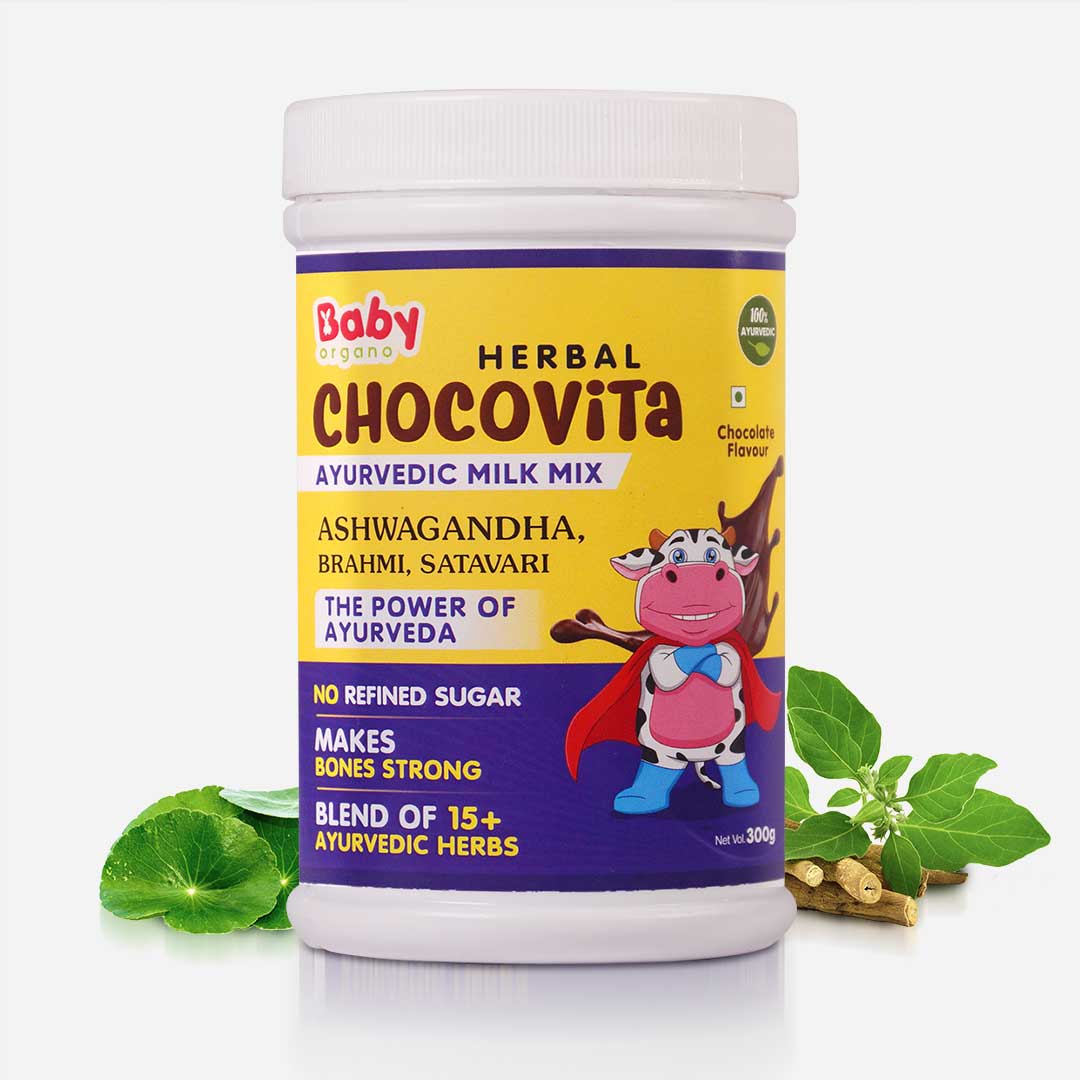 Baby Organo Herbal ChocoVita Healthy Chocolate Milk Powder for Kids 300gm - BO_CHOCOVITA
