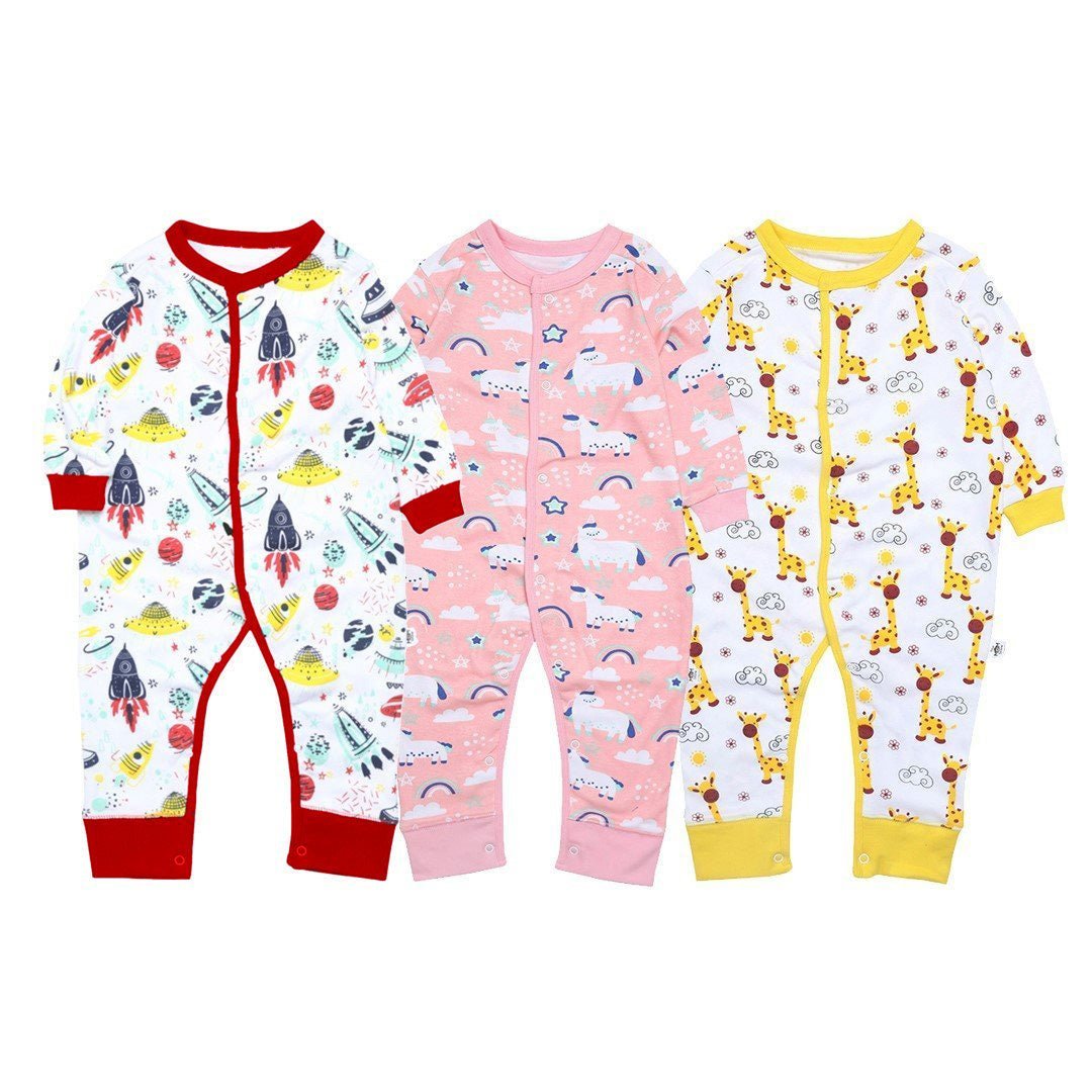 Baby Romper Combo of 3 - Option A - ROM-3-MUTGTS-0-6