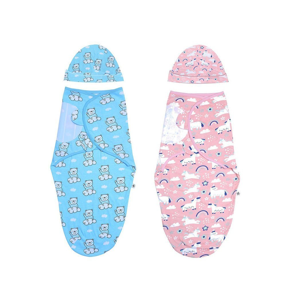 Baby Swaddle Combo- Hello Bear & Magical Unicorn - SWD2-HBMU